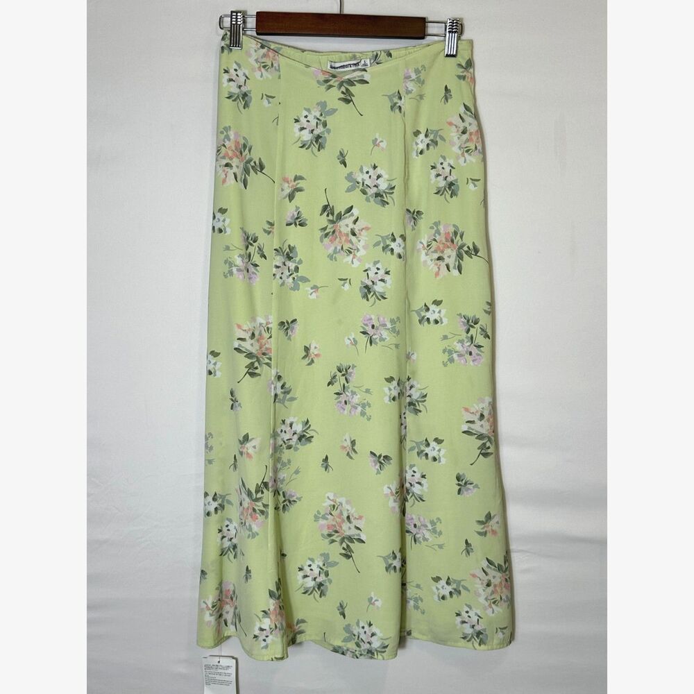 Abercrombie & Fitch Women's Lined Floral Maxi Skirt NWT SZ S V-Front Waistband